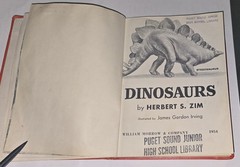 DINOSAURS True First Edition 1954 by Herbert S Zim Hardcover RARE School Library