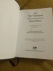 The New Testament KJV BIBLE Kenneth Copeland Personal Notes Edition Faux Leather