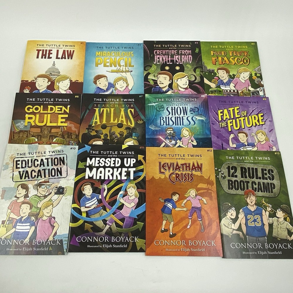 The Tuttle Twins Volumes 1-4, 6-13 With Shipping Box Connor Boyack Paperback