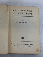 A Psychologist looks at Love, Reik, 1944, E-119