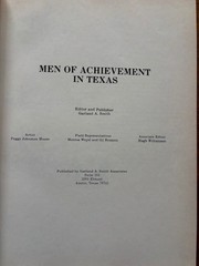 Men of Achievement in Texas by Garland A. Smith, Editor 1972 hardcover 432 pages