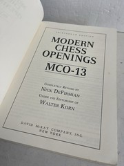 Modern Chess Openings by Nick Defirmian 1990 Trade Paperback 13th Edition