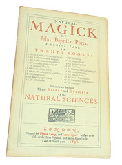 Natural Magick Book John Baptista Porta Hardcover Copyright 1958 Slipcase