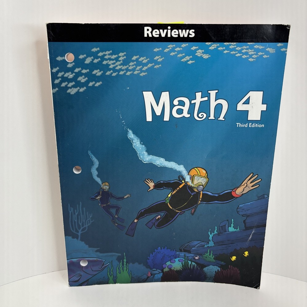 BJU Press Math 4 Student Reviews Third Edition Educational Workbook –