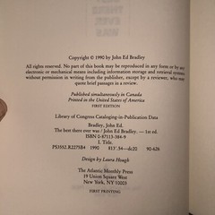 Best There Ever Was by John E. Bradley (1990, First Edition/Printing HC/DJ) F20