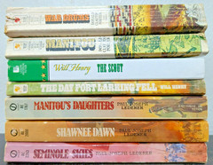 Western / Native American Indian Themed Paperback 7 Book Lot Westerns Novels