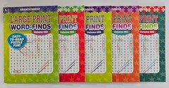 5 New Large Print Word-Finds Puzzle Books Kappa Games Vol #451-502~ Search,Hunt