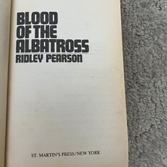 Blood of the Albatross Mystery Paperback Book by Ridley Pearson 1986