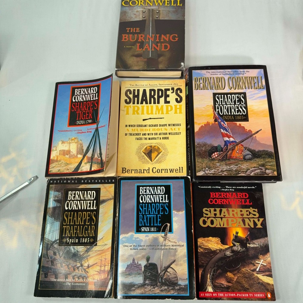 Bernard Cornwell Sharpe Book Lot 7 PB HC Tiger Triumph Trafalgar Company