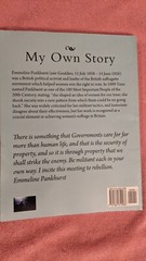 Emmeline Pankhurst, MY OWN STORY, 2013 Reprint of 1914 Original, PB, 174 Pages