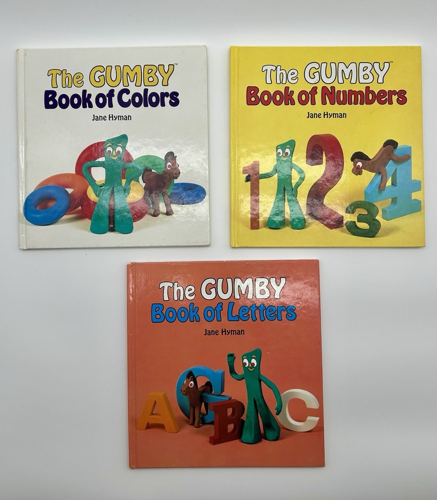 Vintage 1986-Set of 3- The Gumby Books by Jane Hyman Hardcover First Edition