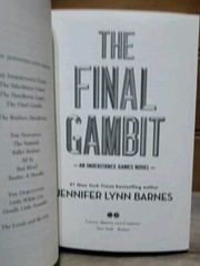 The Final Gambit -The Inheritance Games Novel – Jennifer Lynn Barnes PB VG