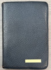 RARE 1963 Compact Harper BLUE MOROCCO Leather KJV Bible Eyre Spottiswoode 2400X