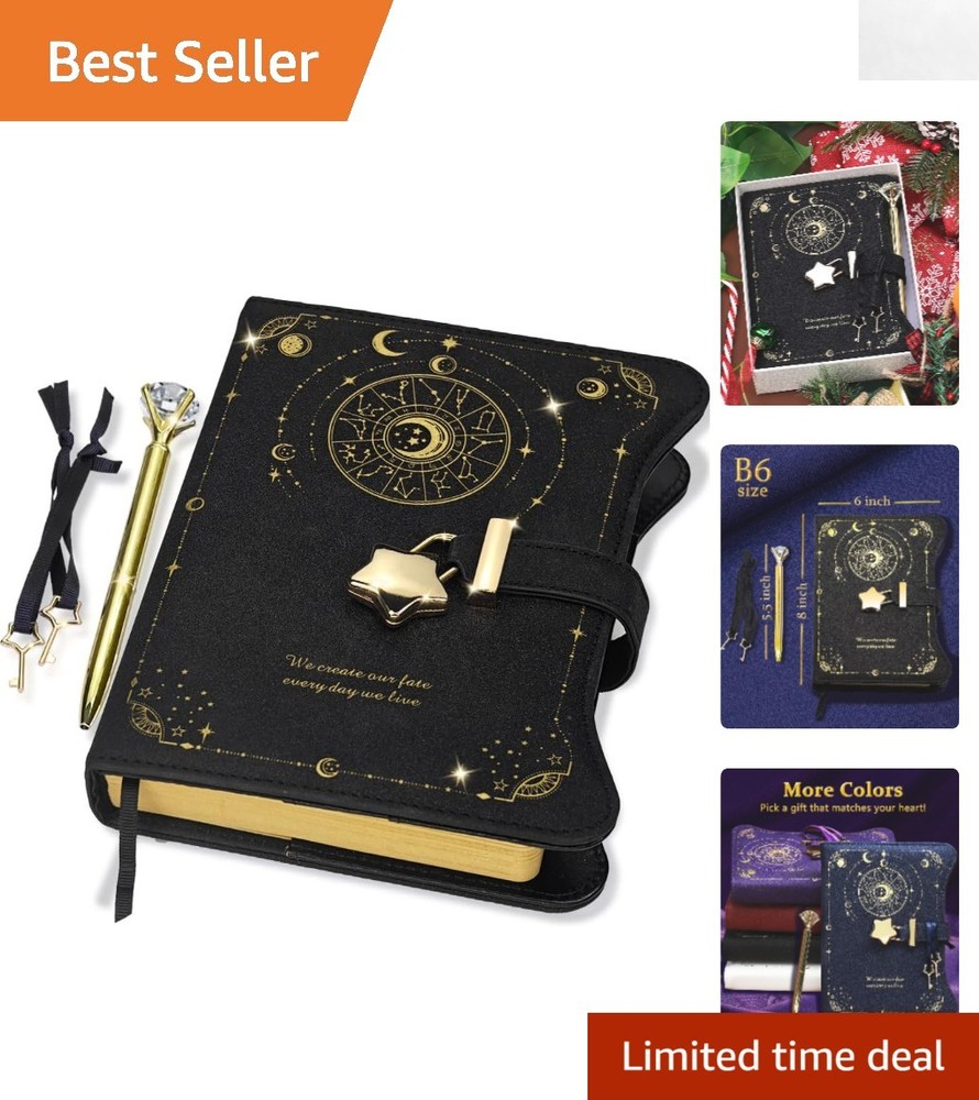 Enchanting Star-Lock Journal with 360 Kraft Pages – Perfect Gift for Her