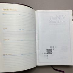 The NIV Study Bible Bonded Leather Red Letter Edition Zondervan 1985 Index Tabs