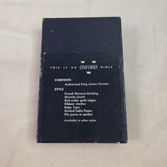 Vintage Pocket Size Oxford KJV TEXT BIBLE 01153x Red Leather Gilt Box