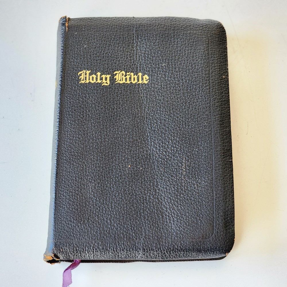 Vtg Holy Bible, International Series KJV Leather Lined Thumb Index John Winston