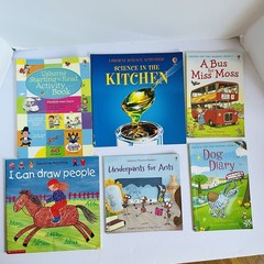 Usborne Childrens Books Lot of 6 Phonics Very First Reading Science Activity Kit