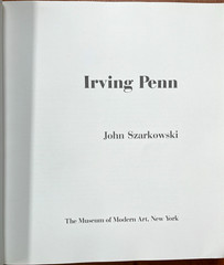 Irving Penn by John Szarkowski, Museum of Modern Art catalog 1984, Very Good