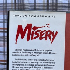 Misery by Stephen King (1987 Viking HCDJ 1st Edition 2nd Printing June Horror)