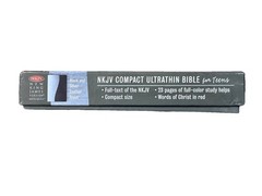 NKJV Compact Ultrathin Bible for Teens, Silver Black LeatherTouch