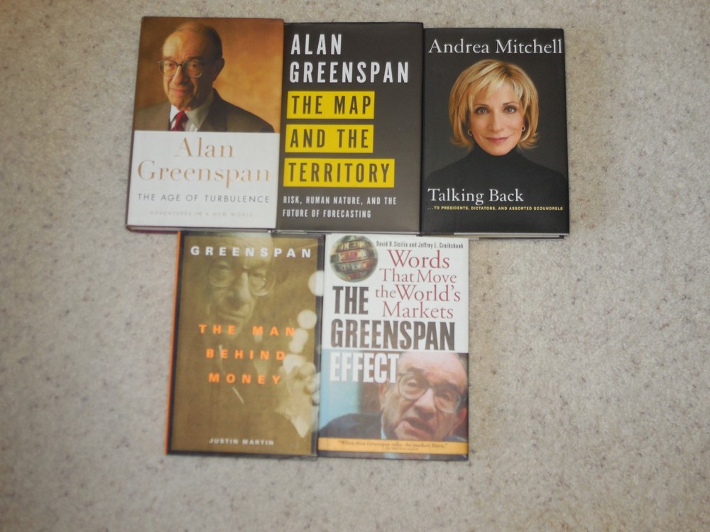 ALAN GREENSPAN AND VARIOUS AUTHORS + ANDREA MITCHCHELL 5 HC/DJ