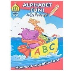 School Zone Alphabet Fun! Write & Reuse Workbook: 26 Wipe-Clean Pages, Preschool