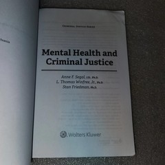 Mental Health & Criminal Justice Segal Winfree Friedman 2019 Wolters Kluwer