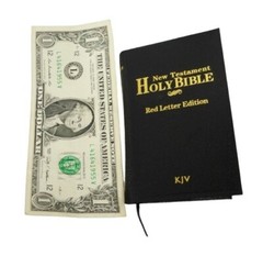 The Holy Bible KJV Pocket Sized New Testaments Faux Black Leather Red Letter