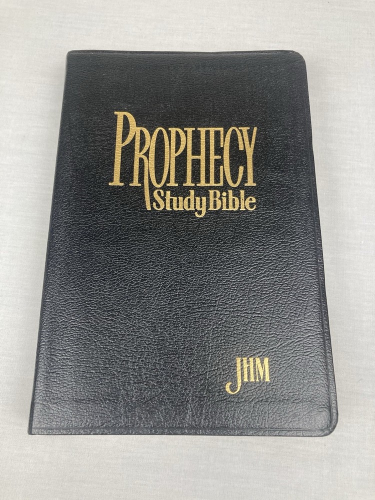 PROPHECY STUDY HOLY BIBLE NKJV JOHN HAGEE BONDED LEATHER GILT EDGING 1997 VGC!