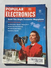 Three Issues Popular Electronics 1956 July, August, September Vintage Magazines