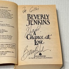 Beverly Jenkins AUTOGRAPHED Book A Chance at Love 1st Edition Romance PB