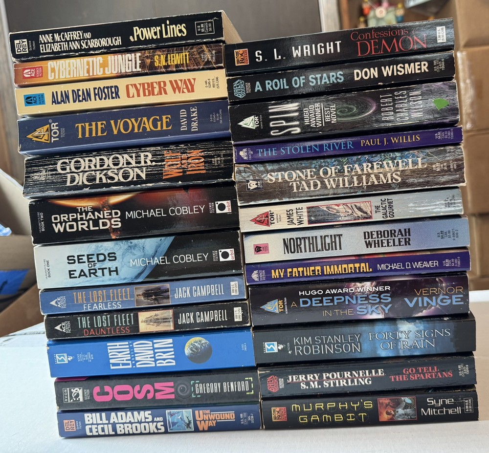 24 bk lot Science Fiction/Fantasy Novels 1990s-2000s Benford Dickson McCaffrey B