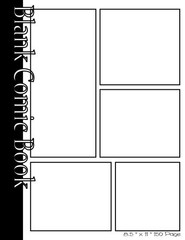 BLANK COMIC BOOK PAGES-BLANK COMIC STRIPS-5 PANELS, By Banana Leaves *BRAND NEW*