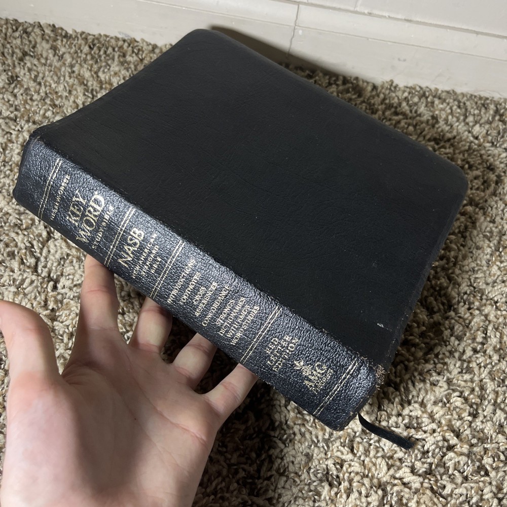 Hebrew-Greek Key Word Study Bible NASB Black Genuine Leather 2008 AMG