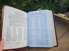 OOP HCSB Pocket-Size Bible Burgundy Bonded Leather with original box & magnifier