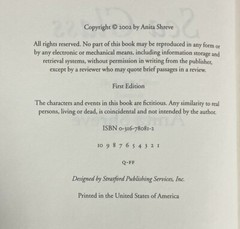Sea Glass Anita Shreve 2002 Hardcover First Edition with DJ
