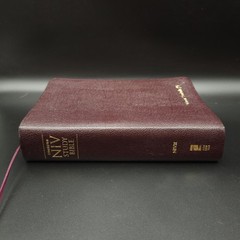 Zondervan NIV Study Bible 2008 Update 9.5″ Maroon Bonded Leather Red Letter