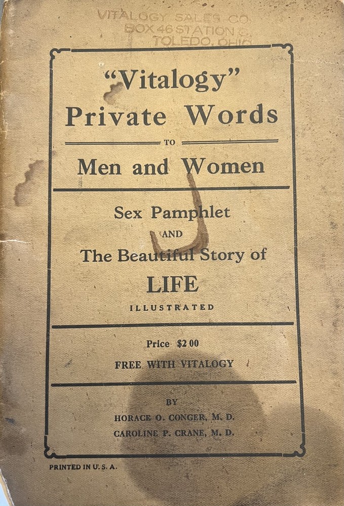 Vintage „Vitalogy” Private Words to Men and Women Sex Pamphlet Illustrated