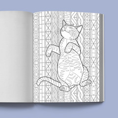 Stress Relief Cat Coloring Book: Calming and Adorable Designs for Adults