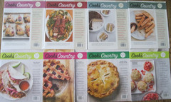 LOT OF 8 COOK’S COUNTRY SOFTCOVER ISSUES AUGUST SEP 2015 THROUGH APRIL MAY 2017