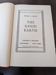 The Good Earth by PEARL S. BUCK ~ First Edition 1931 ~ 1st Printing ~ Pulitzer