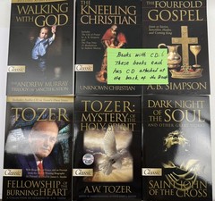 24 Christian Classic Book Lot: 18 CLEAN/UNMARKED/6 Bonus Tozer, Murray 6 w/ CDs