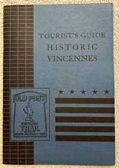 Vtg. Book Tourist Guide To Historic Vincennes IN 40 Pages Illustrated 1947 W/Map
