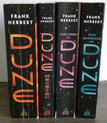 Lot of 4 DUNE Science Fiction Paperbacks by Frank Herbert, TPB/VGC