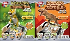 Dinosaurs & Baby Animals – Interactive Coloring & Activity Book4D Set of 2 Book