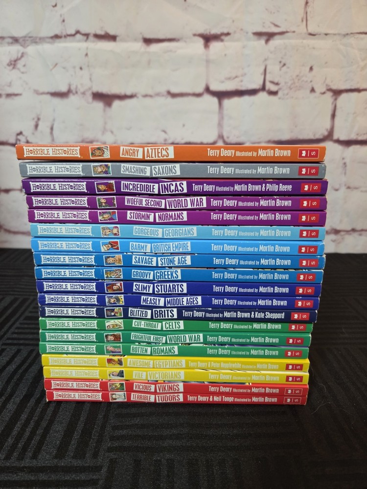 19 out of 20 Horrible Histories Box Set Terry Deary Scholastic PB