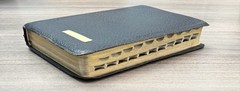 RARE 1963 Compact Harper BLUE MOROCCO Leather KJV Bible Eyre Spottiswoode 2400X