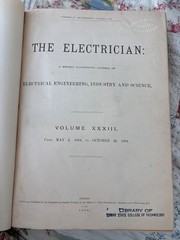 The Electrician Journal 1891–1899 Original Bound Volumes – Choose Volume