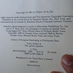 The Queen’s Gambit Walter Tevis 1st Ed 1983 Hardcover Dust Jacket Random